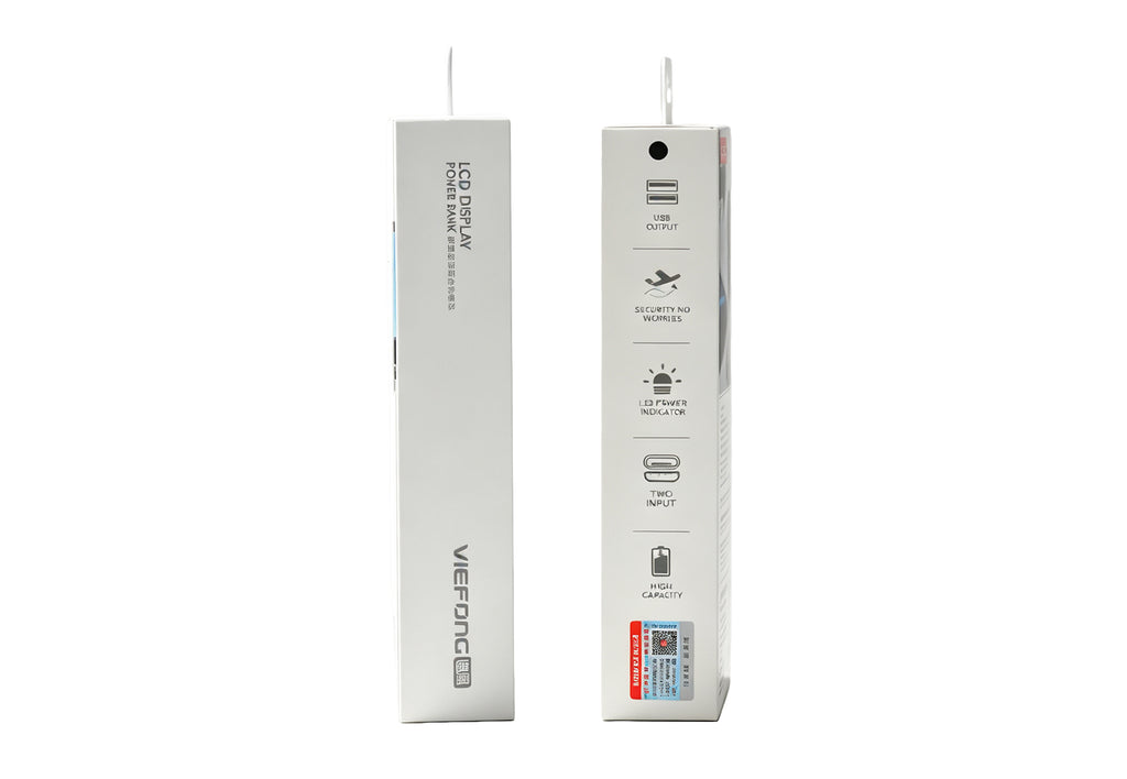 Viefong T09 10000mAh 22.5W Fast Charging Power Bank - Built-in Cable, Travel Safe for Flights