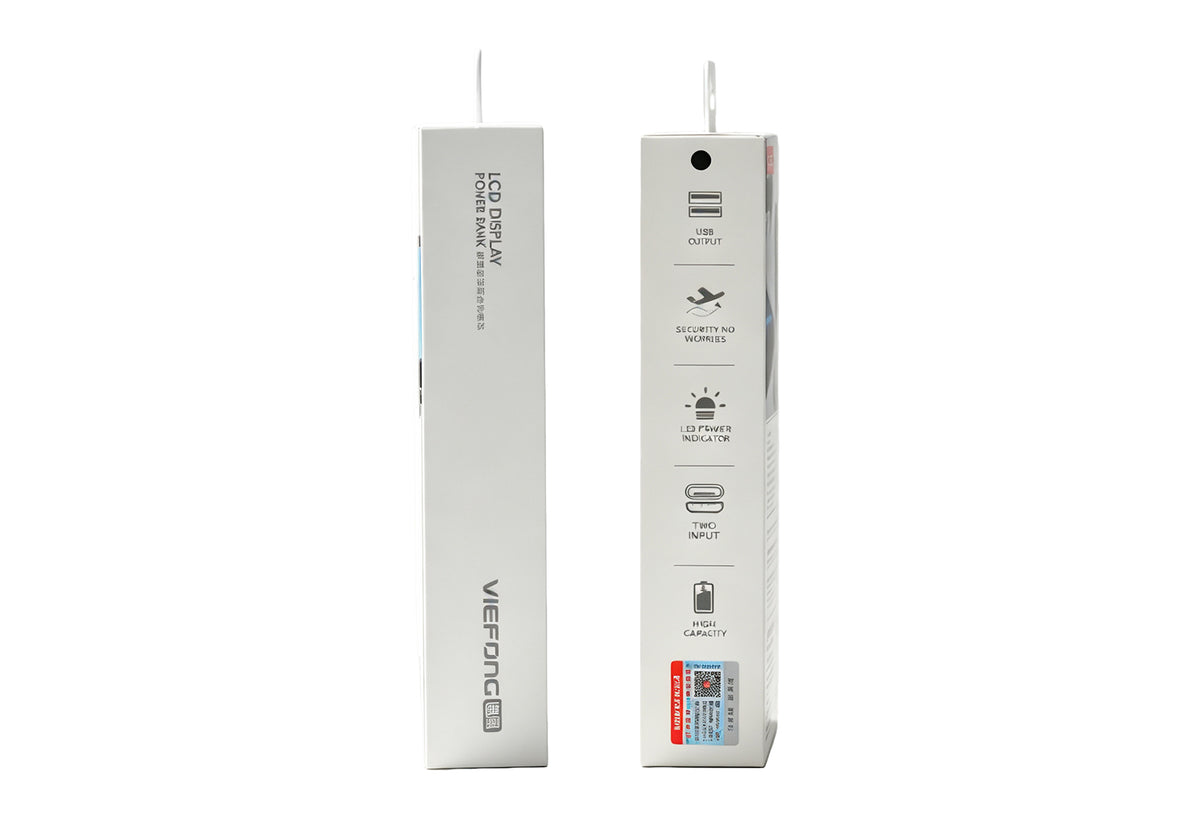 Viefong T09 10000mAh 22.5W Fast Charging Power Bank - Built-in Cable, Travel Safe for Flights
