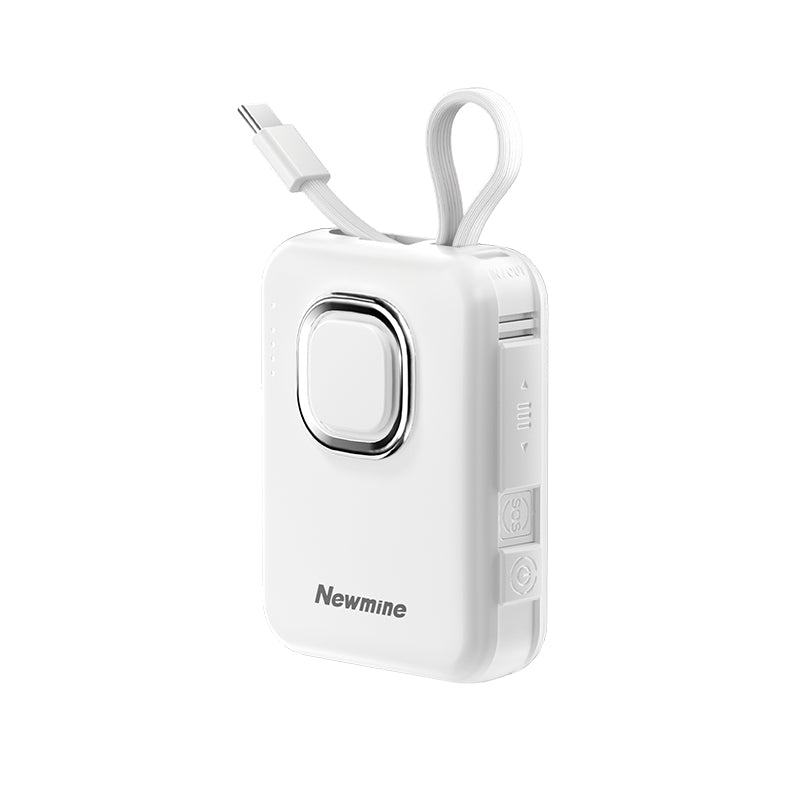 Newmine 2026 Fast Charging Power Bank with Built-in Cable - 10000mAh, 3C Certified, Travel Safe
