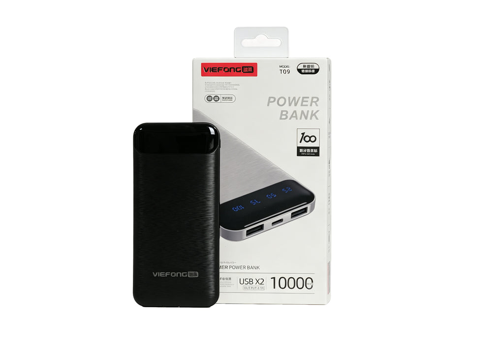 Viefong T09 10000mAh 22.5W Fast Charging Power Bank - Built-in Cable, Travel Safe for Flights