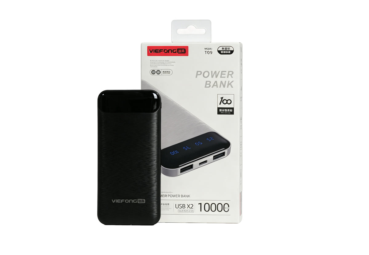 Viefong T09 10000mAh 22.5W Fast Charging Power Bank - Built-in Cable, Travel Safe for Flights